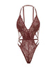 Load image into Gallery viewer, Lina Lace Halter Teddy - Zinfandel L/XL
