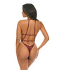 Load image into Gallery viewer, Lina Lace Halter Teddy - Zinfandel L/XL
