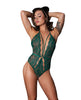 Indlæs billede i gallerifremviser, Evermore Lace Plunge Teddy - Emerald S/M
