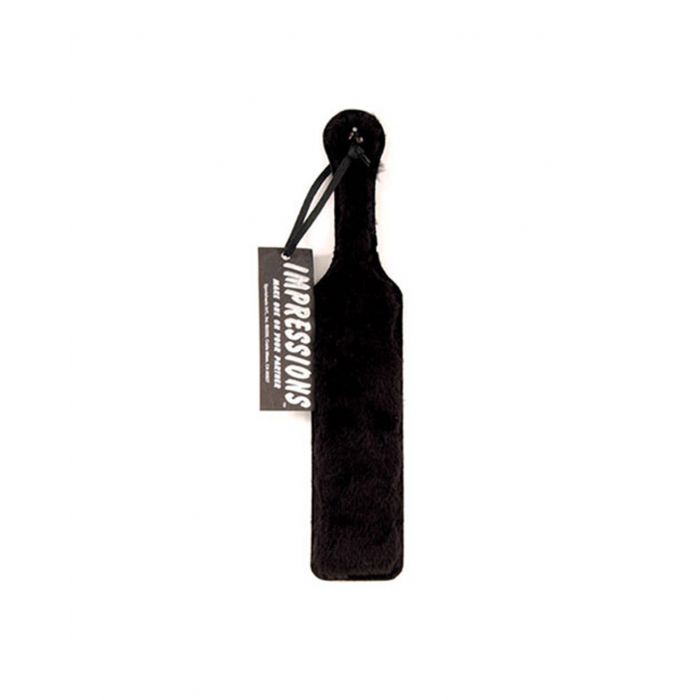 Paddle en cuir Sportsheets avec fourrure noire