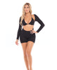 Load image into Gallery viewer, Pink Lipstick Knock Out 2 pc Play Suit Black O/S
