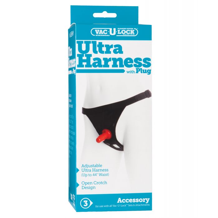 Ultra Harness 2 Plug With Snaps Open Crotch Adjustable Up To 53 Inches