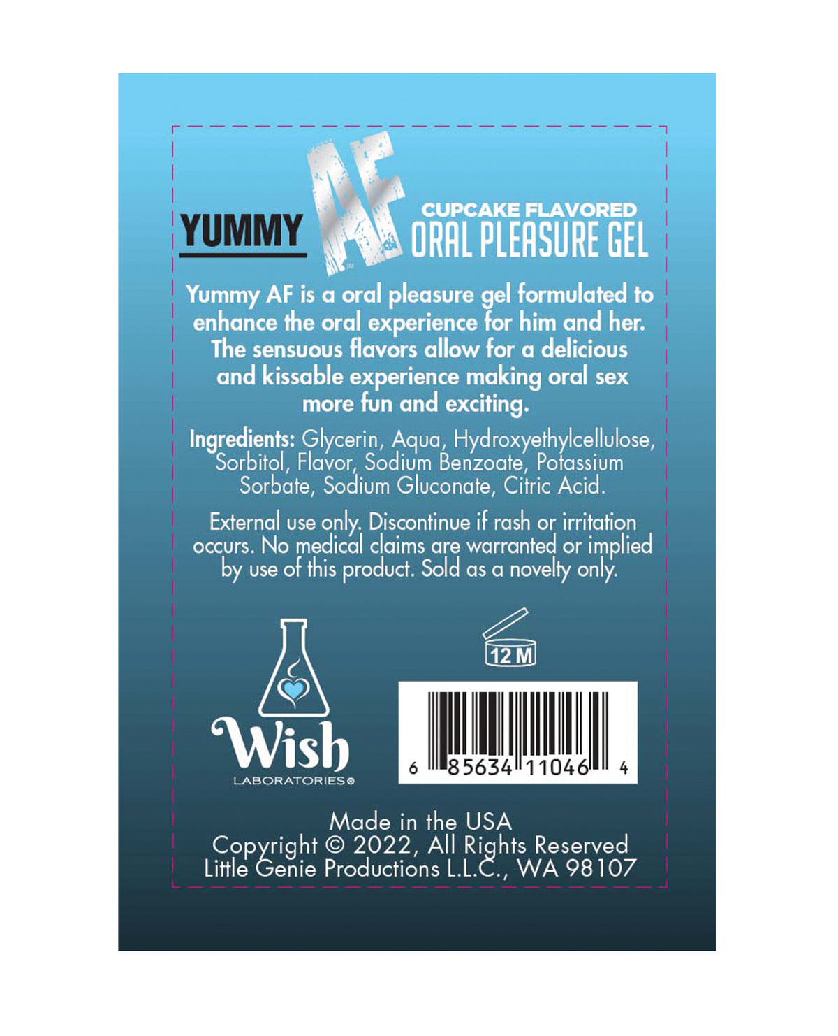Yummy AF Oral Pleasure Gel Cupcake Flavored Lubricant Yummy AF Oral Pleasure Gel Cupcake Flavored Lubricant