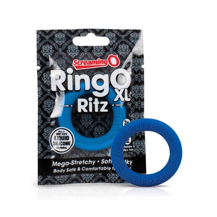Screaming O RingO Ritz XL Blue Silicone Ring For Comfort And Safety