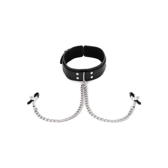 Sex & Mischief Nipple Clamps w/Collar