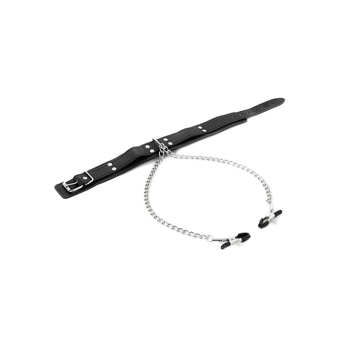 Sex & Mischief Nipple Clamps w/Collar