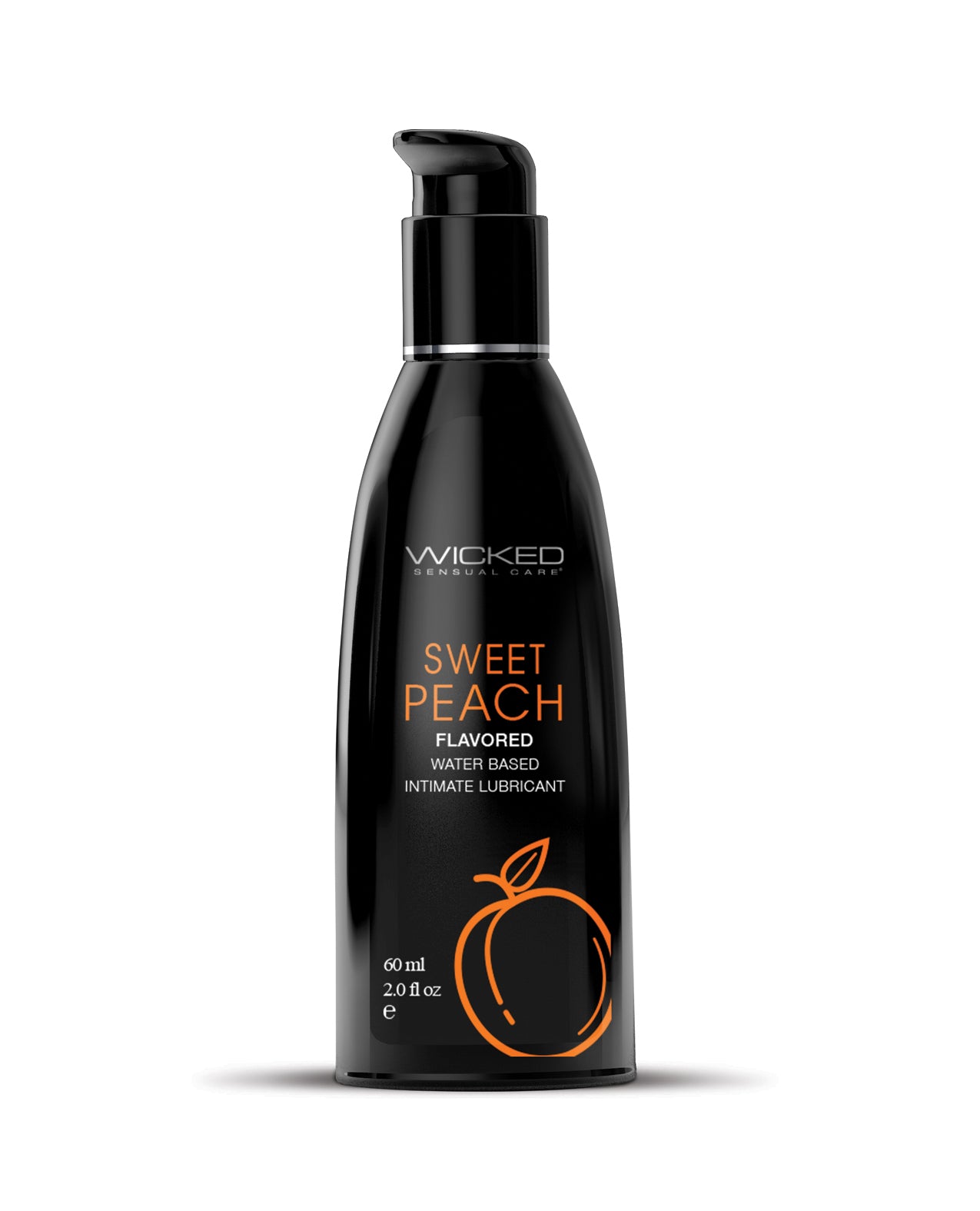 Wicked Aqua Sweet Peach Flavor Water Based Lubricant 2 Oz