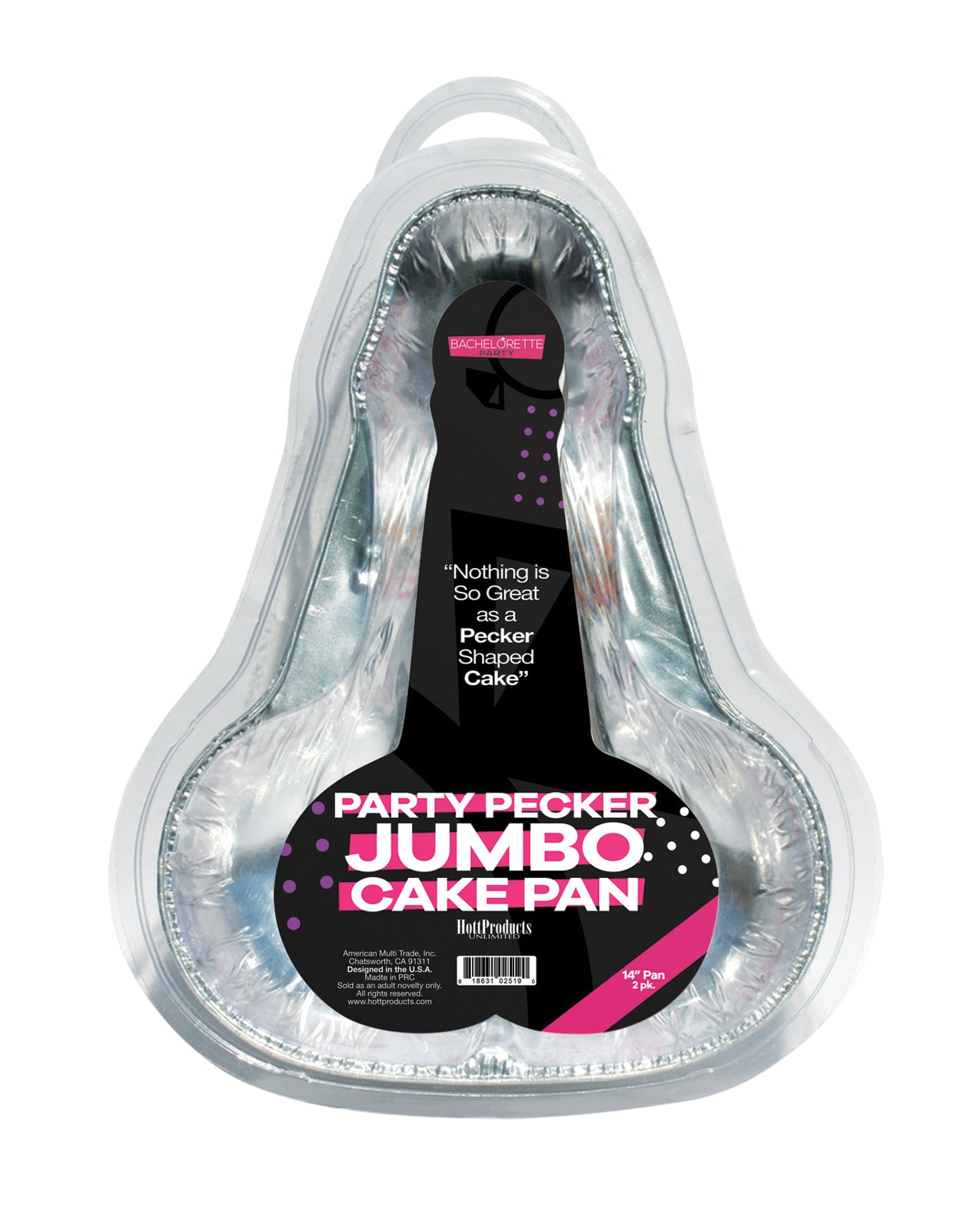 Bachelorette Disposable Peter Party Cake Pan Large - Pack of 2