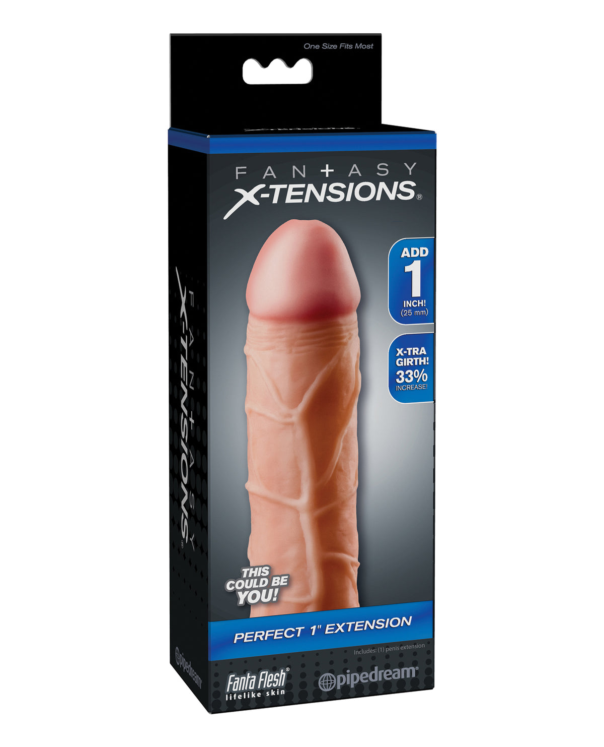 Fantasy X Tensions Perfect 1 Inch Extension Lifelike Flesh