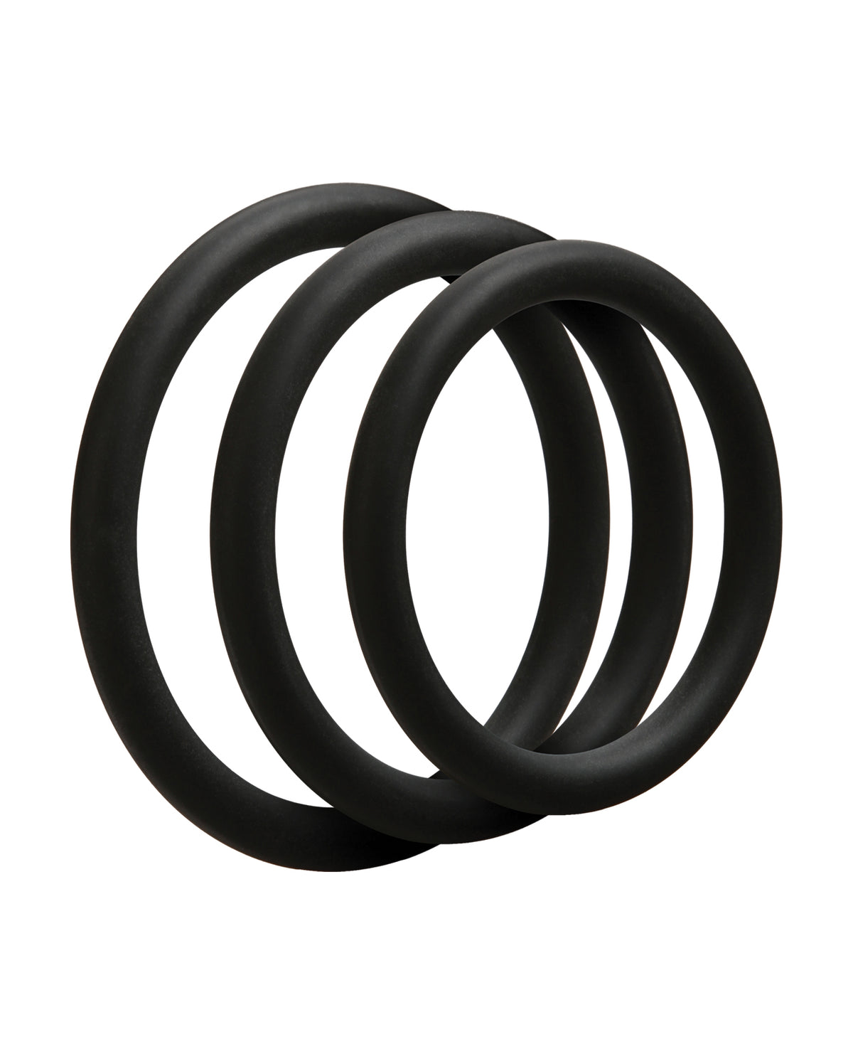 OptiMale C Ring Kit Thin Black Silicone Rings 40mm 45mm 50mm