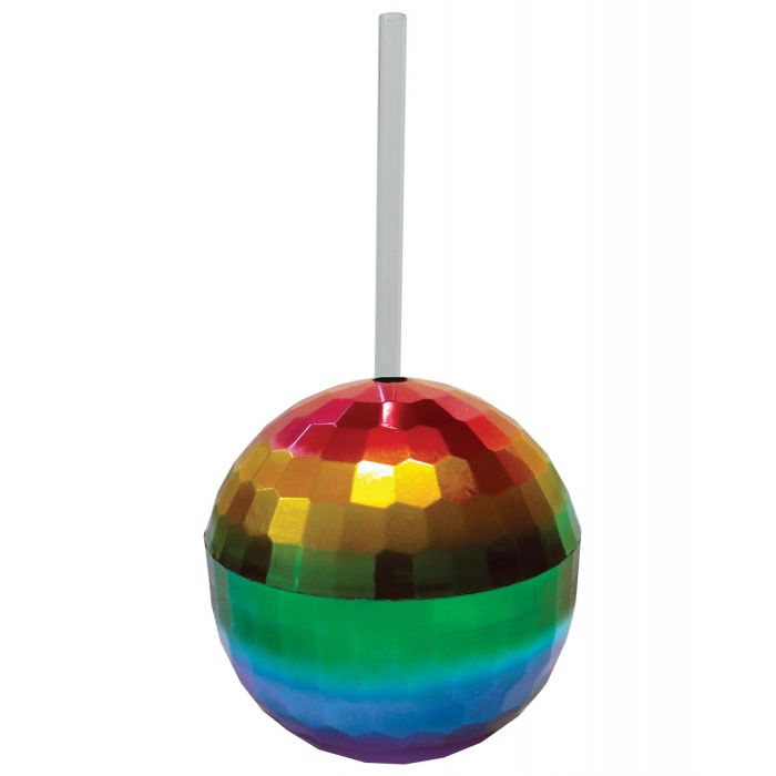 Regenboog Disco Bal Beker - 12 oz