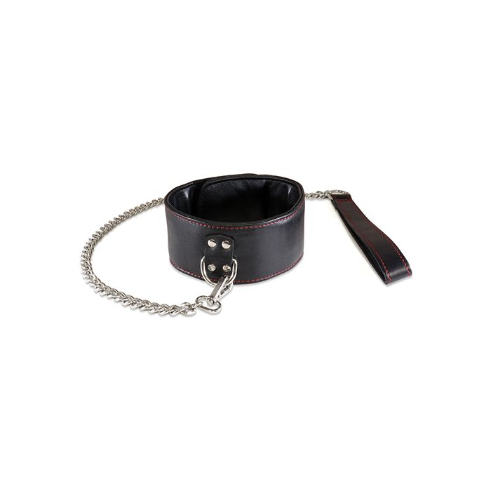 Sultra Lambskin 2 1/2" Collar w/24" Chain - Black