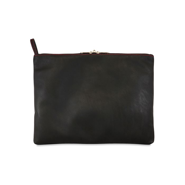 Sultra Leather Toy Bag w/lockable Pullers & Inside Pockets - Black