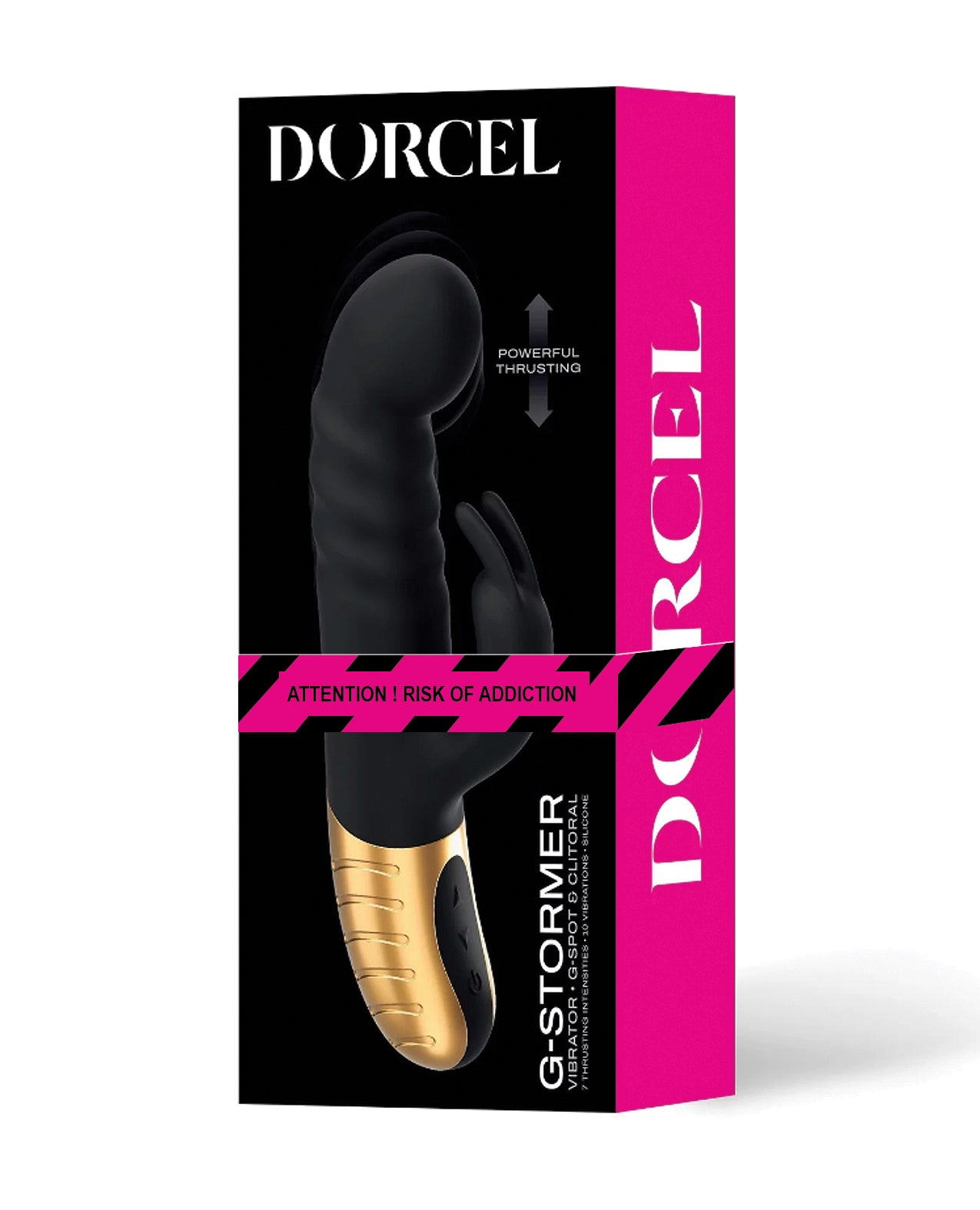 Dorcel G-Stormer Thrusting G Spot Rabbit - Black/Gold Dorcel G-Stormer Thrusting G Spot Rabbit - Black/Gold
