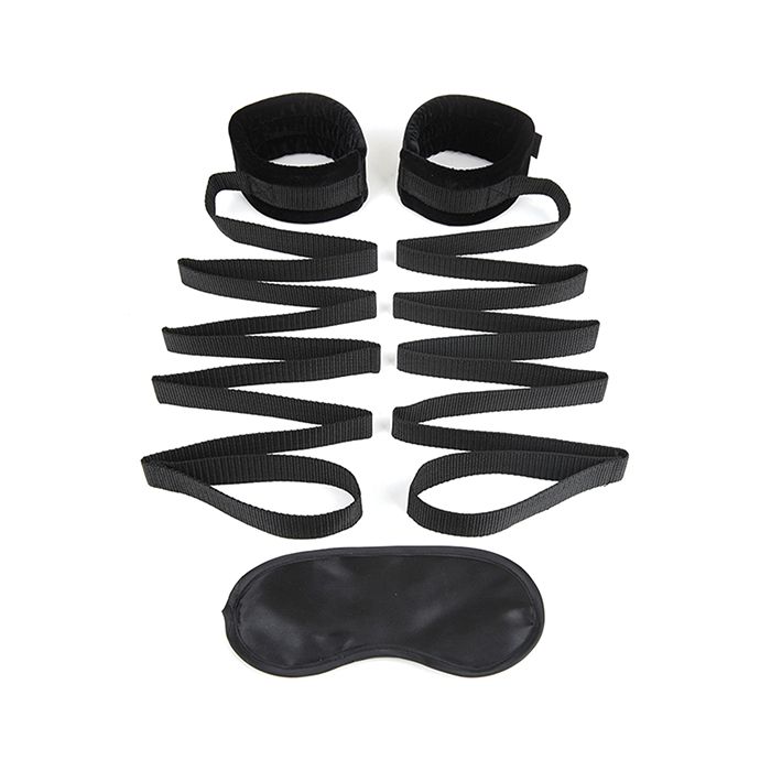 Lux Fetish Bondage Bed Strap Restraint System - 2 pc Set