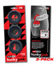 Load image into Gallery viewer, Hunky Junk Super Huj 3 Pack Cockrings - Tar Ice
