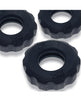 Load image into Gallery viewer, Hunky Junk Super Huj 3 Pack Cockrings - Tar Ice

