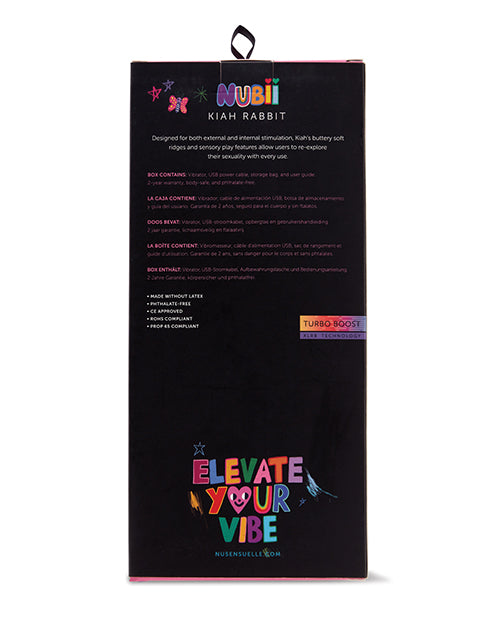Nu Sensuelle Nubii Kiah Turbo Boost & Heizende Dual-Stim Hasen-Vibrator - Blau