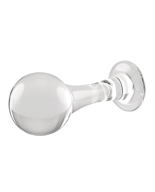 Gender X The Baller Glass Anal Plug Clear Safety Base