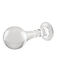Carica l'immagine nel visualizzatore Galleria, Gender X The Baller Glass Anal Plug Clear Safety Base
