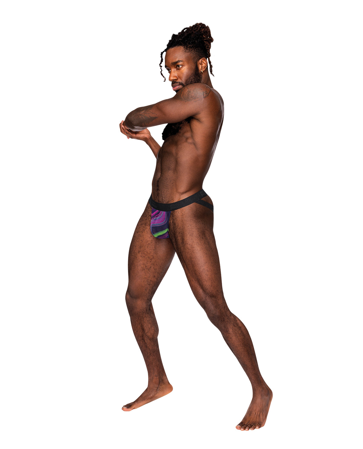 Jock Inel Cu Bretele Galactic Transparent Poli Spandex Multicolor