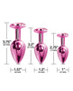 Charger l'image dans la visionneuse de la galerie, Ensemble d'entraîneur plug anal en métal Nixie avec bijou incrusté - Métallique rose
