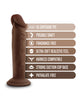 Lataa kuva gallerian katseluohjelmaan, Blush Dr. Skin Plus 6" Posable Dildo - Chocolate
