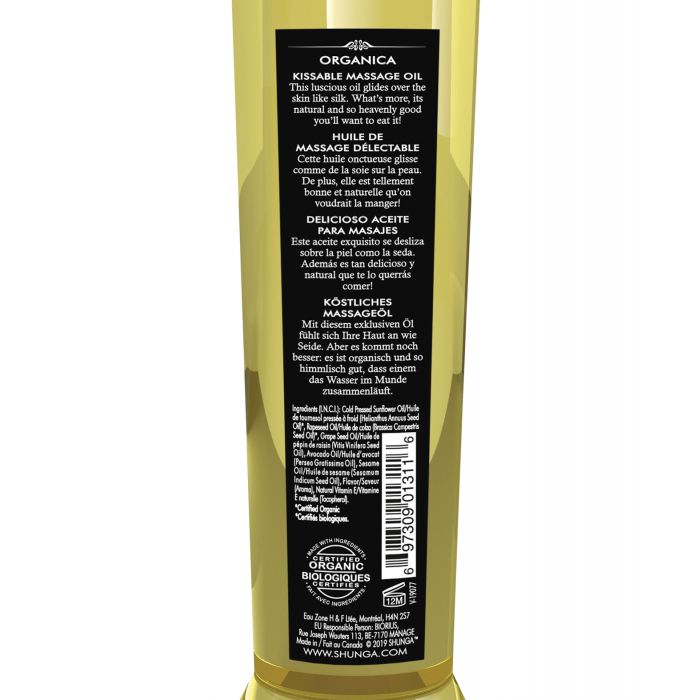 Shunga Organica Kyssbar Massageolja - 8 oz Exotisk Grönt Te