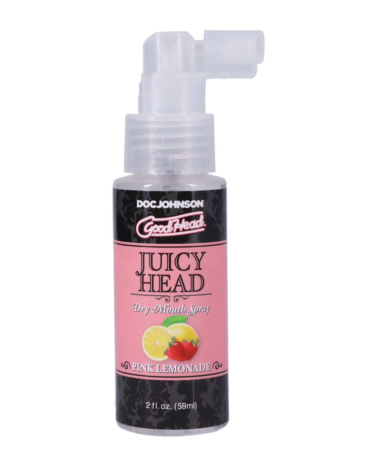 GoodHead Juicy Head Dry Mouth Spray 2 Fl Oz Pink Lemonade Sugar Free Vegan Mouth Moisturizer