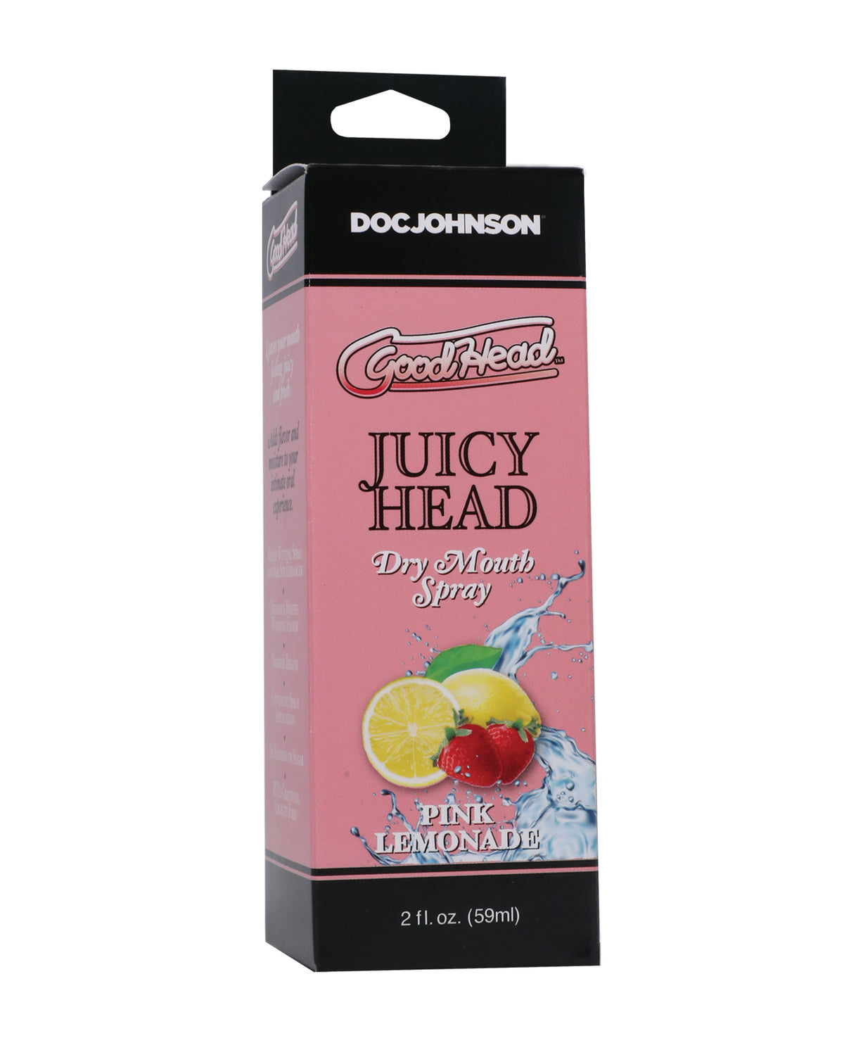 GoodHead Juicy Head Dry Mouth Spray 2 Fl Oz Pink Lemonade Sugar Free Vegan Mouth Moisturizer