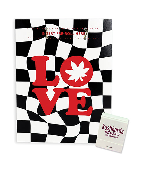 Love Retro Greeting Card With Matchbook Groovy Era Vibes