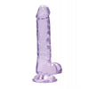 Cargue la imagen en el visor de la galería, Shots RealRock Realistic Crystal Clear 7" Dildo w/Balls - Purple
