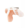 Load image into Gallery viewer, Blue Line Silicone Chastity Cage - White
