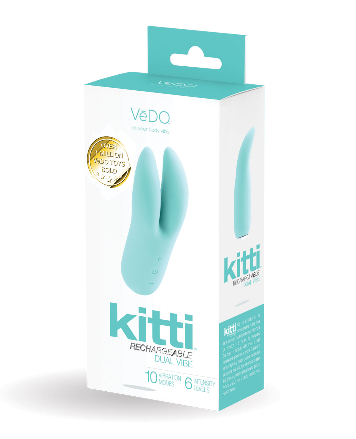 VeDO Kitti Vibrador Duplo Recarregável - Me Provoca Turquesa