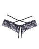 Load image into Gallery viewer, Adore Dare Me Cross Waist Open Lace Panty Black O/S
