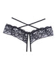 Load image into Gallery viewer, Adore Dare Me Cross Waist Open Lace Panty Black O/S

