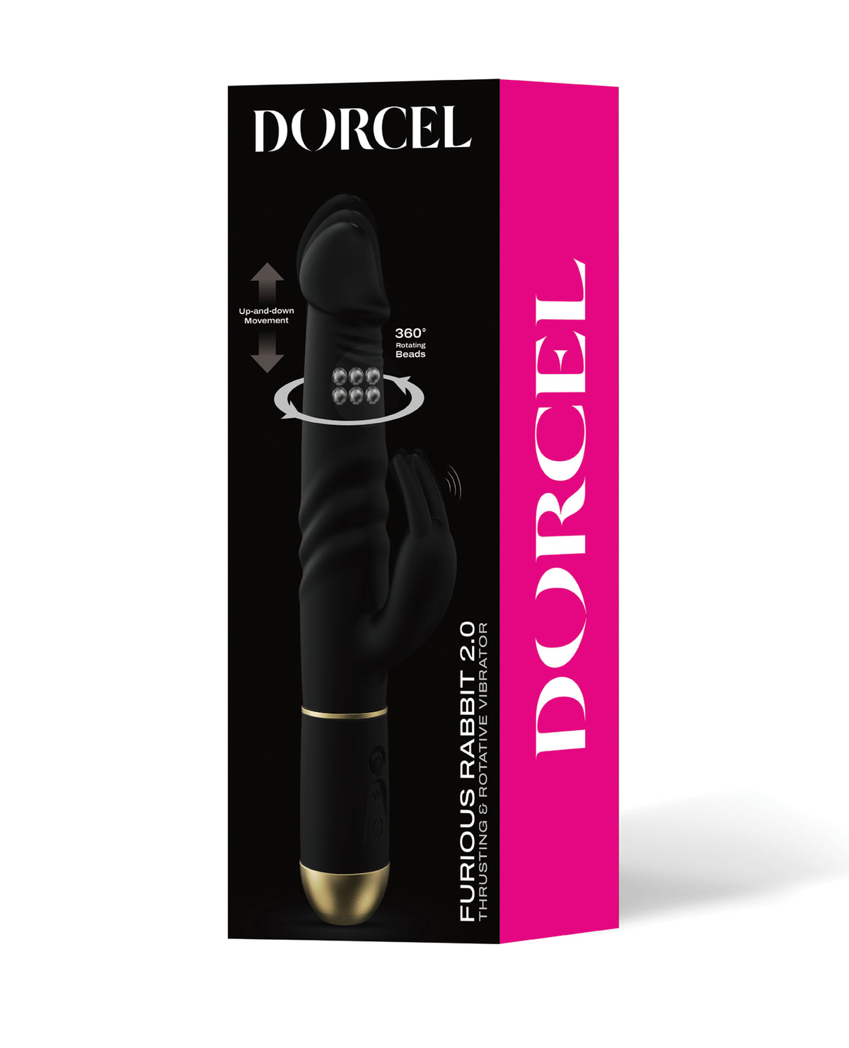 Dorcel Rabbit Furioso 2.0 a Spinta e Rotazione - Nero