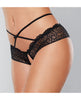 Carica l'immagine nel visualizzatore Galleria, Adore Crayzee Open Panty w/Criss Cross Waist Straps &amp; Lace Black O/S
