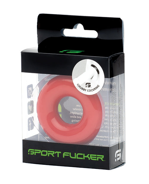 Anillo para el pene grueso deportivo rojo elástico de TPE en forma de dona para hombres, cómodo, expansión de tamaño cinco veces