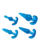 Ladda bilden i Galleri Viewer, Blue Line C &amp; B 4 pc Anal Training Set - Jelly Blue
