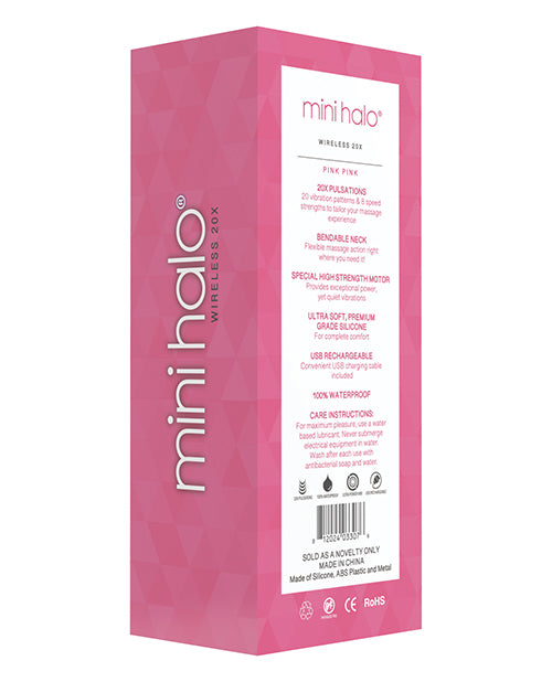 Load image into Gallery viewer, Mini Halo Wireless 20x Wand Massager Pink Voodoo Toys USB Rechargeable
