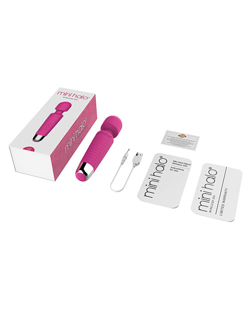 Mini Halo Wireless 20x Wand Massager Pink Voodoo Toys USB Rechargeable