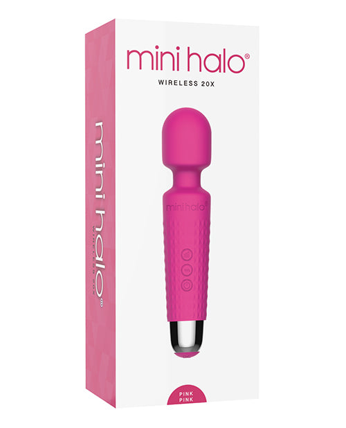 Mini Halo Wireless 20x Wand Massager Pink Voodoo Toys USB Rechargeable