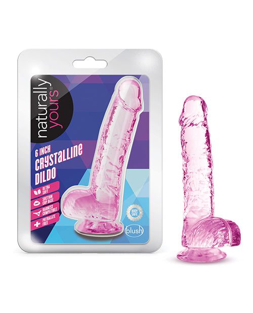 Blush Naturally Yours 6 Inch Crystalline Dildo Rose