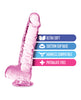 Ladda bilden i Galleri Viewer, Blush Naturally Yours 6 Inch Crystalline Dildo Rose
