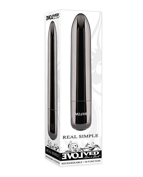 Balle rechargeable Evolved Real Simple - Chrome noir