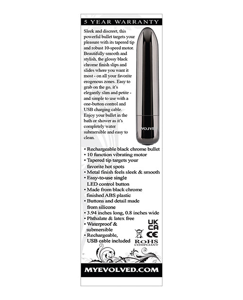Balle rechargeable Evolved Real Simple - Chrome noir
