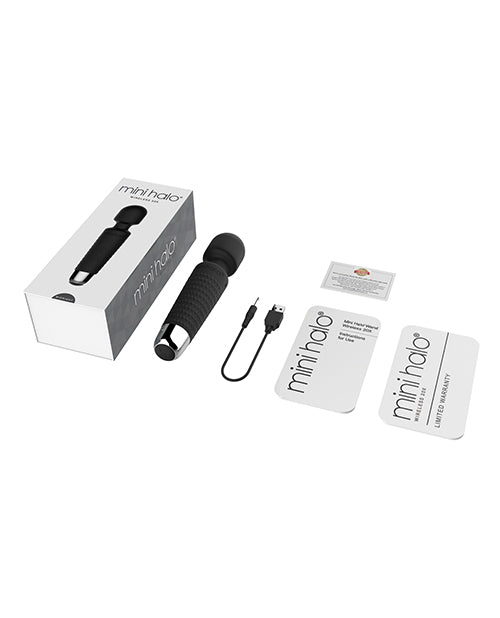 Mini Halo Wireless 20x Wand Massager Midnight Bendable Neck Silicone