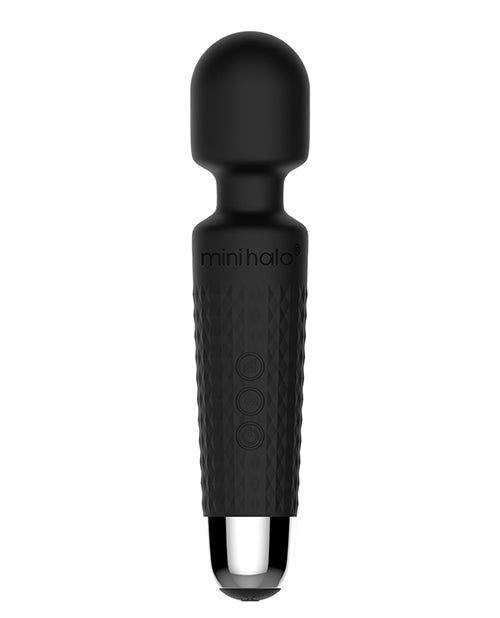 Mini Halo Wireless 20x Wand Massager Midnight Bendable Neck Silicone