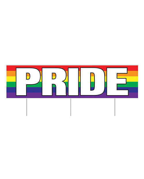 Plastic Jumbo Pride Yard Sign With Stakes All Weather